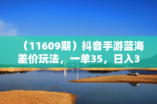 （11609期）抖音手游蓝海差价玩法，一单35，日入3000+，一部手机可操作