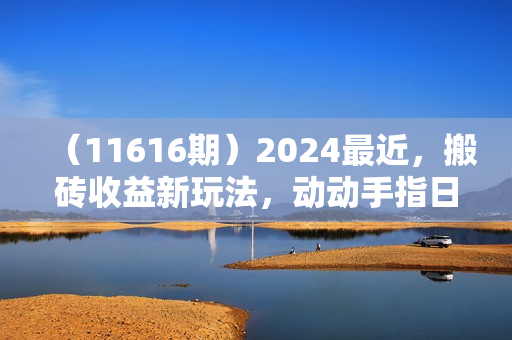（11616期）2024最近，搬砖收益新玩法，动动手指日入300+，具有管道收益