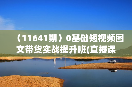 （11641期）0基础短视频图文带货实战提升班(直播课+视频课)：小白3天快速上手做带货