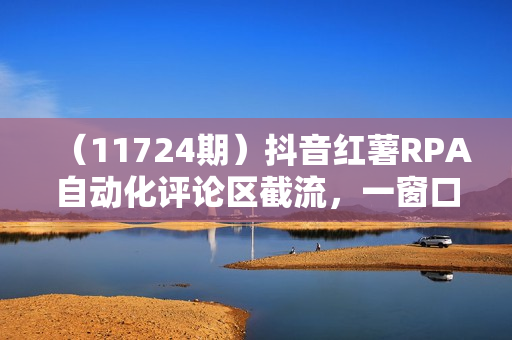 （11724期）抖音红薯RPA自动化评论区截流，一窗口一IP矩阵操作