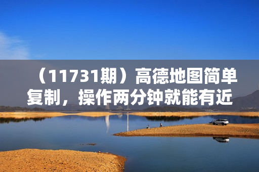 （11731期）高德地图简单复制，操作两分钟就能有近5元的收益，日入500+，无上限