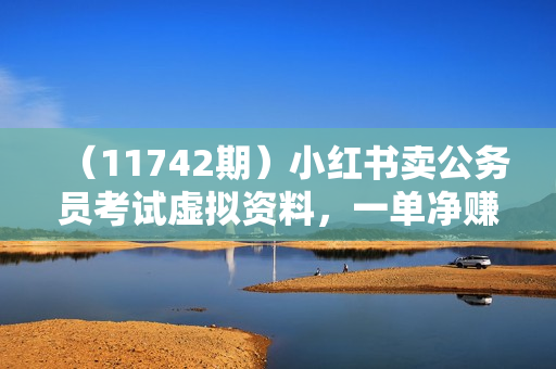 （11742期）小红书卖公务员考试虚拟资料，一单净赚100，日入1000+