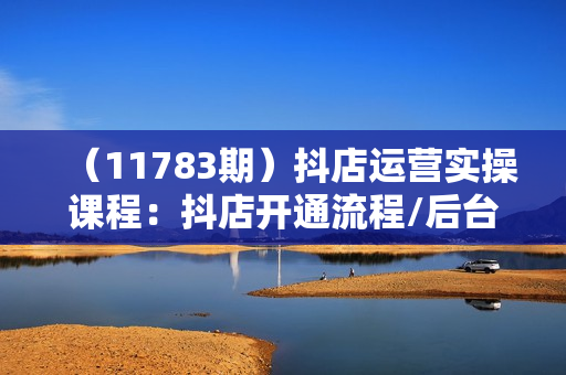 （11783期）抖店运营实操课程：抖店开通流程/后台搭建/选品/搜索/达人/截流完整篇