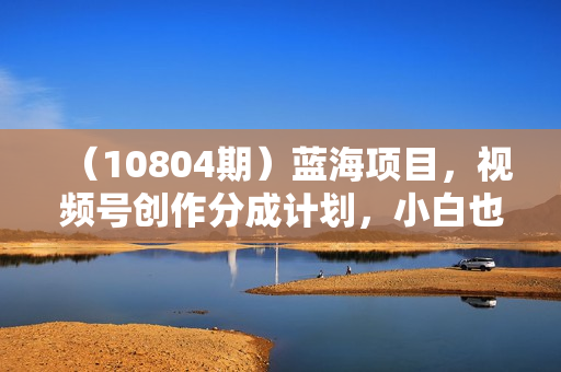（10804期）蓝海项目，视频号创作分成计划，小白也能轻松上手，日入1000+