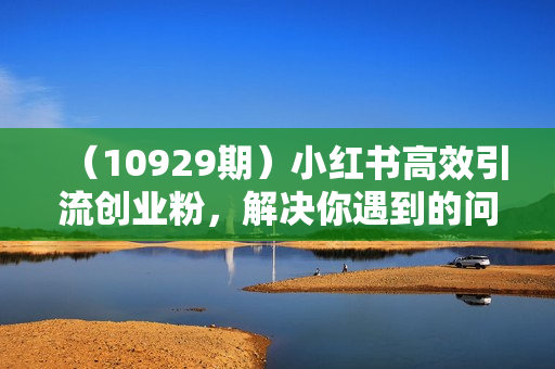 （10929期）小红书高效引流创业粉，解决你遇到的问题，日引100粉
