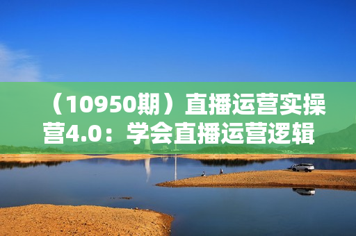 （10950期）直播运营实操营4.0：学会直播运营逻辑，打造爆量直播间，实战精准运营