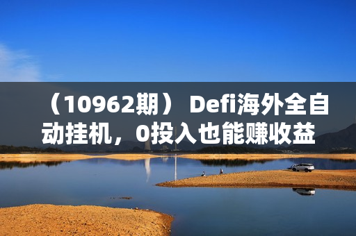 （10962期） Defi海外全自动挂机，0投入也能赚收益，轻松日入1k+，管道收益无上限