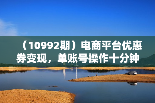 （10992期）电商平台优惠券变现，单账号操作十分钟，日收益50~300