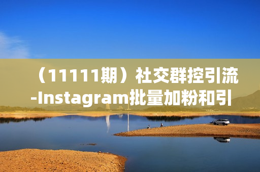 （11111期）社交群控引流-Instagram批量加粉和引流（27节课）