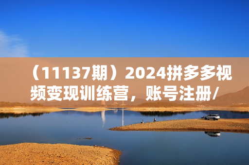 （11137期）2024拼多多视频变现训练营，账号注册/工具使用/素材库/爆款打造/带货佣金