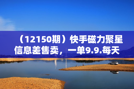 （12150期）快手磁力聚星信息差售卖，一单9.9.每天几分钟，日出百单