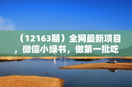 （12163期）全网最新项目，微信小绿书，做第一批吃肉的人，一天十几分钟，无脑单号