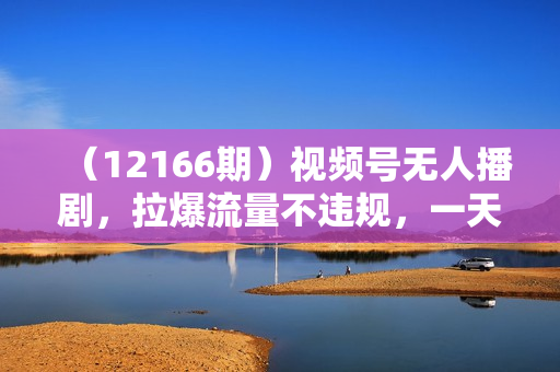 （12166期）视频号无人播剧，拉爆流量不违规，一天到手5000多，小白当天上手，多号