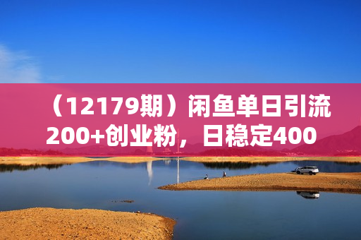 （12179期）闲鱼单日引流200+创业粉，日稳定4000+