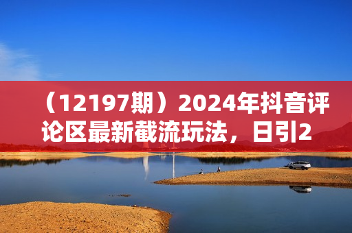 （12197期）2024年抖音评论区最新截流玩法，日引200+创业粉，日稳定变现四位数实操
