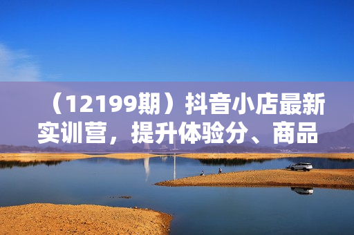 （12199期）抖音小店最新实训营，提升体验分、商品卡 引流，投流增效，联盟引流秘籍