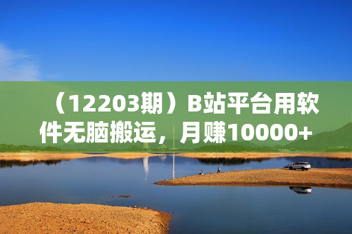 （12203期）B站平台用软件无脑搬运，月赚10000+，小白也能轻松上手