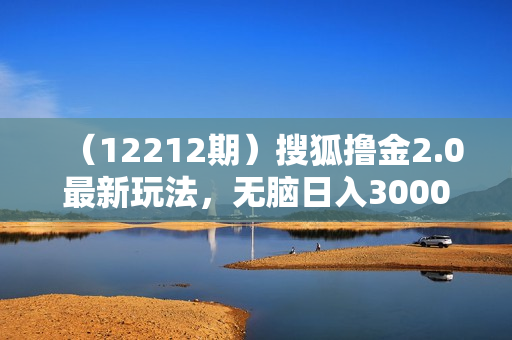 （12212期）搜狐撸金2.0最新玩法，无脑日入3000+，可无限扩大
