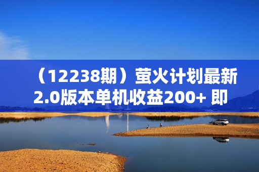 （12238期）萤火计划最新2.0版本单机收益200+ 即做！即赚！