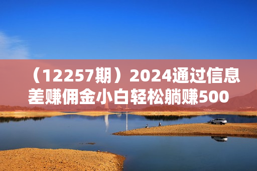 （12257期）2024通过信息差赚佣金小白轻松躺赚500+