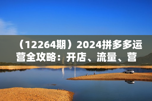 （12264期）2024拼多多运营全攻略：开店、流量、营销、推广与商品发布技巧（无水印）
