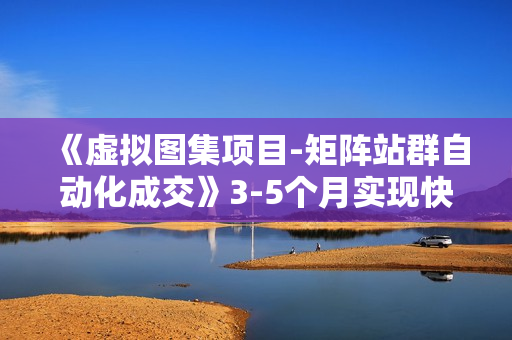 《虚拟图集项目-矩阵站群自动化成交》3-5个月实现快速赚钱月入1W+
