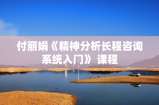 付丽娟《精神分析长程咨询系统入门》 课程