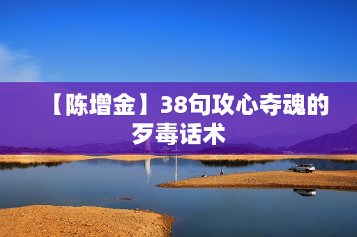 【陈增金】38句攻心夺魂的歹毒话术