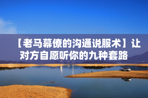 【老马幕僚的沟通说服术】让对方自愿听你的九种套路
