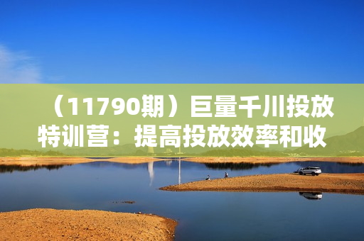 （11790期）巨量千川投放特训营：提高投放效率和收益进阶玩法（5节）