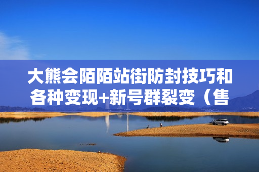 大熊会陌陌站街防封技巧和各种变现+新号群裂变（售价1280）