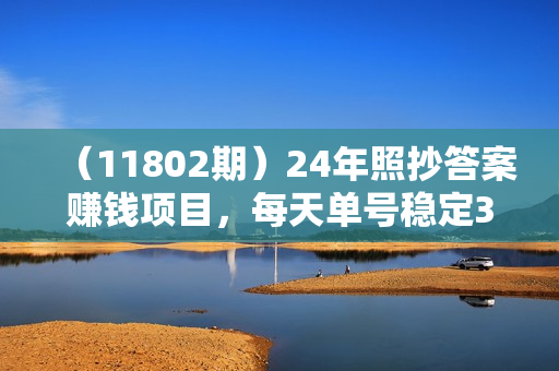 （11802期）24年照抄答案赚钱项目，每天单号稳定300+，有手就行，可放大操作