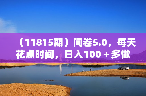 （11815期）问卷5.0，每天花点时间，日入100＋多做多得，操作简单适合大众