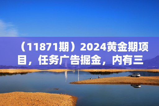 （11871期）2024黄金期项目，任务广告掘金，内有三种玩法多种变现方式，日入1000+