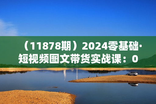 （11878期）2024零基础·短视频图文带货实战课：0基础从破圈到爆单实操（35节课）
