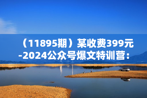 （11895期）某收费399元-2024公众号爆文特训营：业余时间做个公众号 小而美 月入5位数