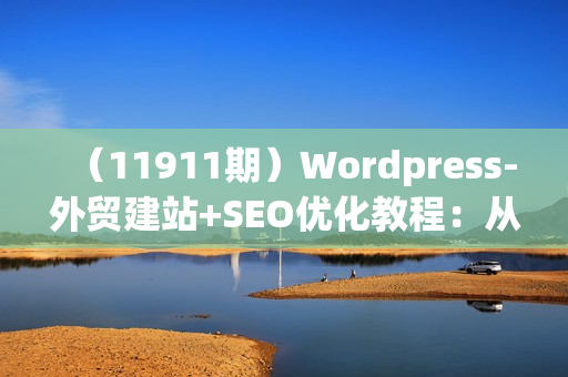 （11911期）Wordpress-外贸建站+SEO优化教程：从0到1搭建可获得询盘外贸网站-57节课