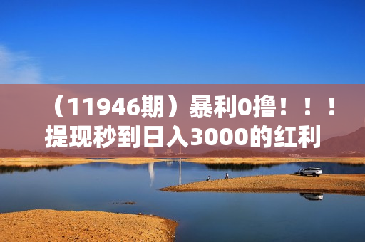 （11946期）暴利0撸！！！提现秒到日入3000的红利项目