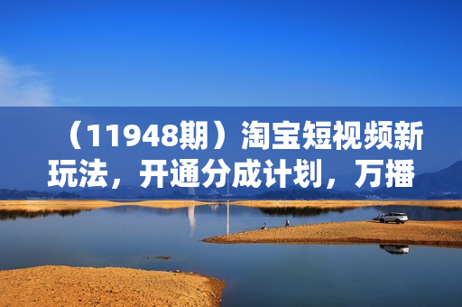 （11948期）淘宝短视频新玩法，开通分成计划，万播100+收益，轻松月入过万。