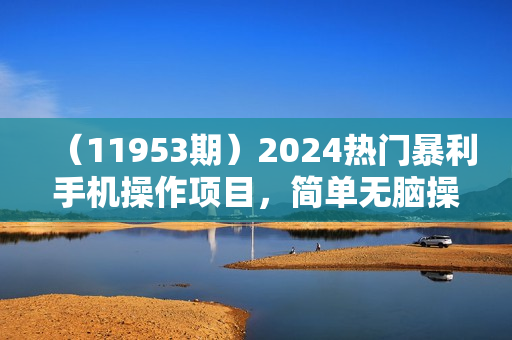 （11953期）2024热门暴利手机操作项目，简单无脑操作，每单利润最少500