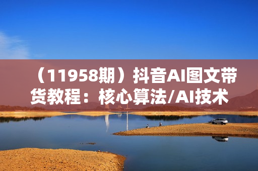 （11958期）抖音AI图文带货教程：核心算法/AI技术运用/如何发图文/账号运营/选品/爆流
