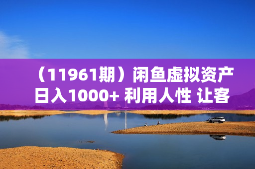 （11961期）闲鱼虚拟资产  日入1000+ 利用人性 让客户上瘾 不停地复购