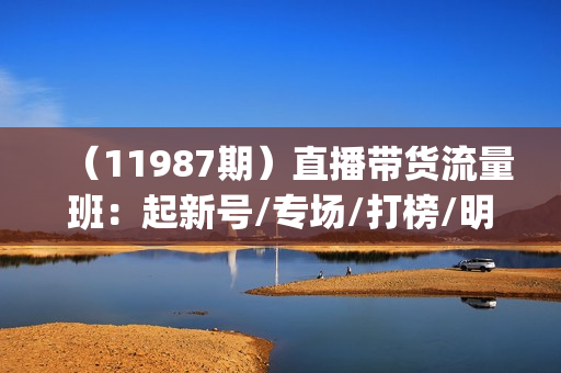 （11987期）直播带货流量班：起新号/专场/打榜/明星网红助播/月播千万gmv(8.4号更新)