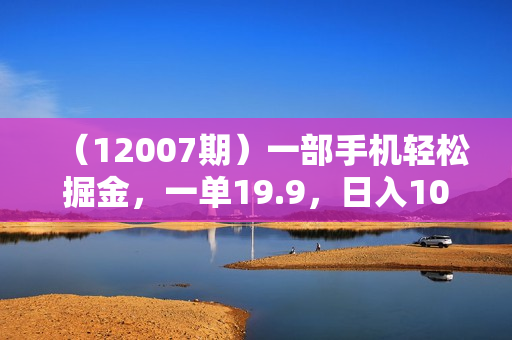 （12007期）一部手机轻松掘金，一单19.9，日入1000+,无脑发视频变现，工作室技术