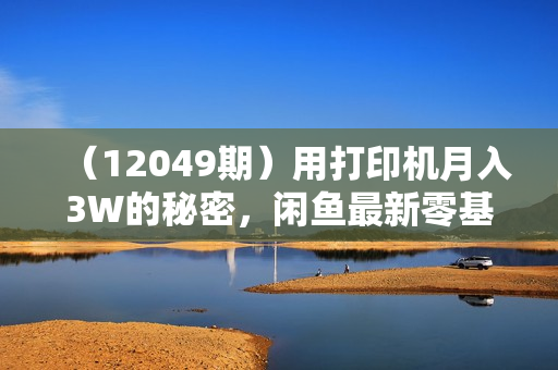 （12049期）用打印机月入3W的秘密，闲鱼最新零基础操作教学，新手当天上手，赚钱如