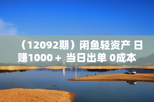 （12092期）闲鱼轻资产 日赚1000＋ 当日出单 0成本 利用人性玩法 不断复购