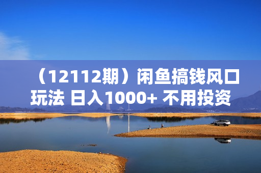 （12112期）闲鱼搞钱风口玩法 日入1000+ 不用投资一分钱 新手小白轻松上手