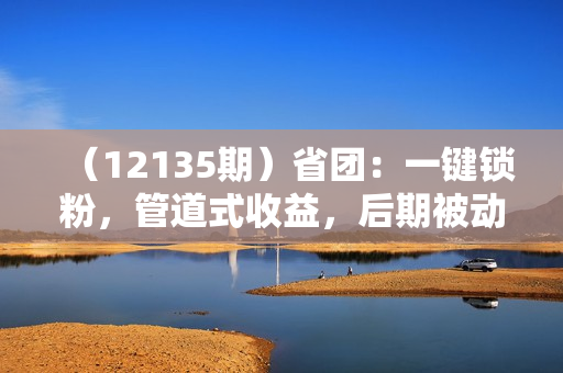 （12135期）省团：一键锁粉，管道式收益，后期被动收益，收益无限放大，单日1000+