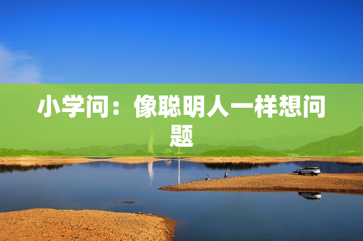 小学问：像聪明人一样想问题