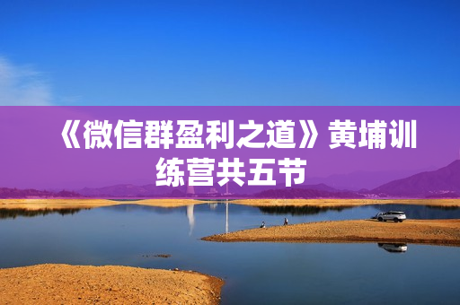 《微信群盈利之道》黄埔训练营共五节